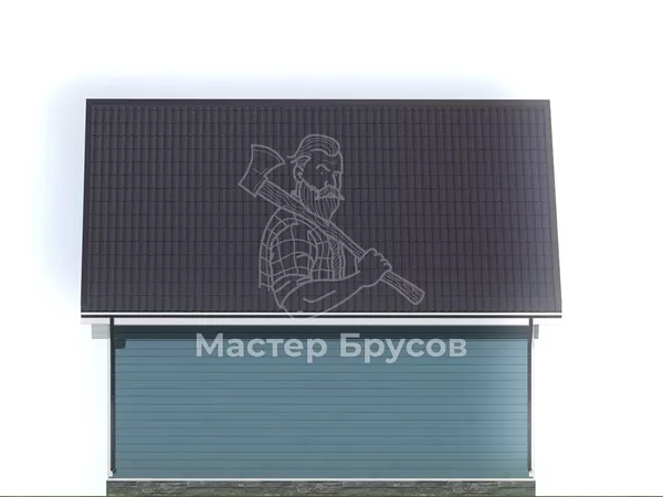 Дом из бруса в «тёплый угол» «Зеленогорск» фасад 3