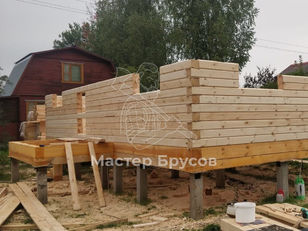 Дом из бруса 7,5х9 в снт Лесное